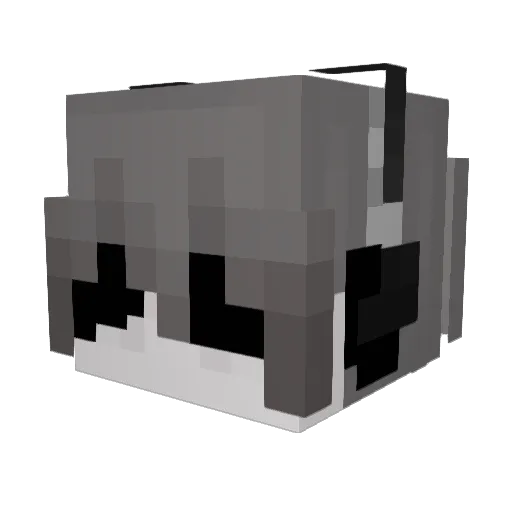 Phantomworldd Minecraft avatar head, 3D render