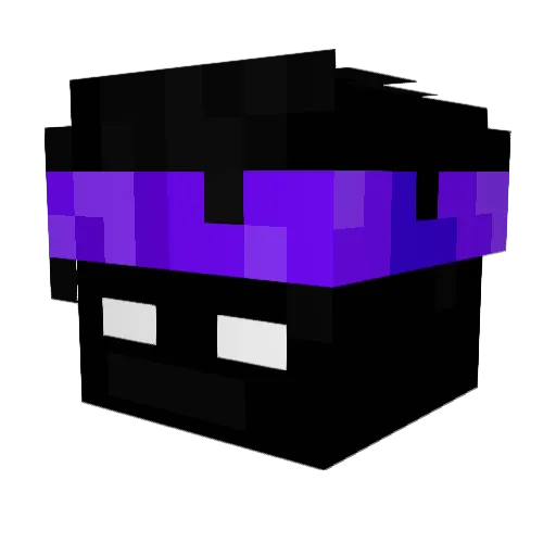 Phantospasm Minecraft avatar head, 3D render