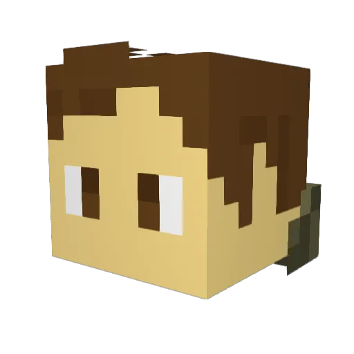 PhantoxNG Minecraft avatar head, 3D render