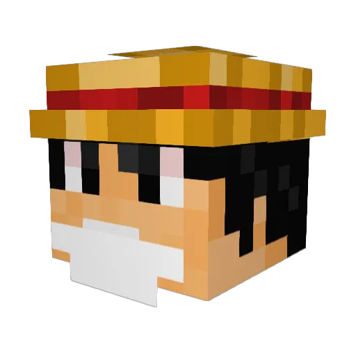 Phantsi Minecraft avatar head, 3D render