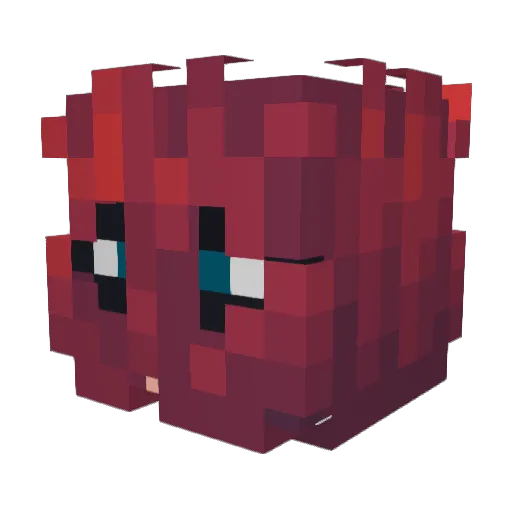 Phanturn Minecraft avatar head, 3D render