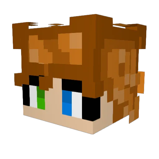 Phanty007 Minecraft avatar head, 3D render