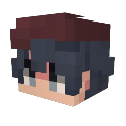 Pharadadda Minecraft avatar head, 3D render