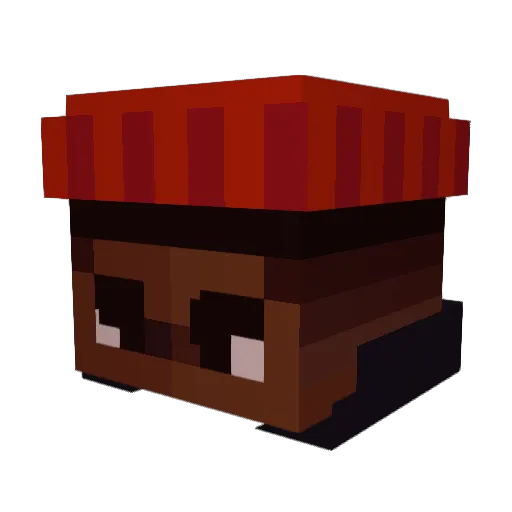 Pharaoux Minecraft avatar head, 3D render