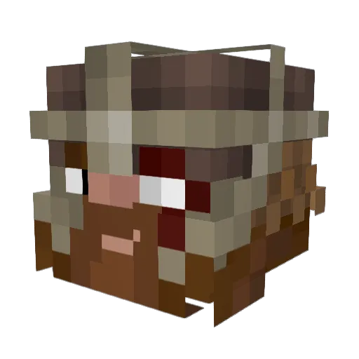 Pharasonth Minecraft avatar head, 3D render