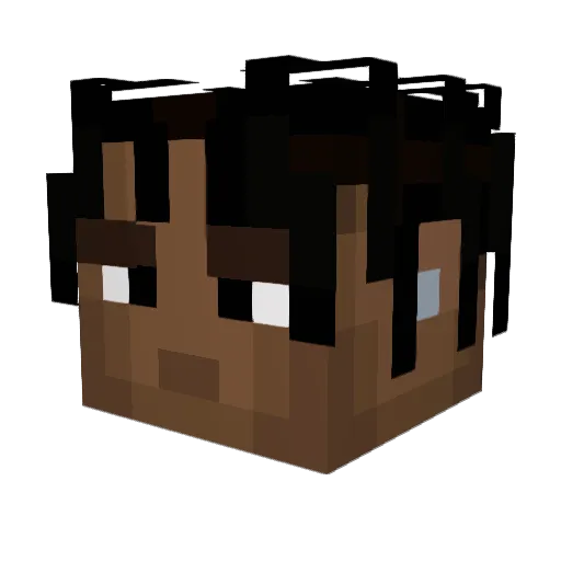 PhardNShid Minecraft avatar head, 3D render