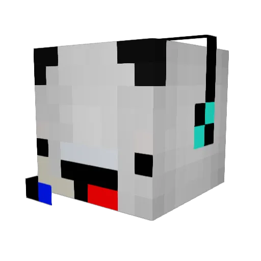 Pharma Minecraft avatar head, 3D render