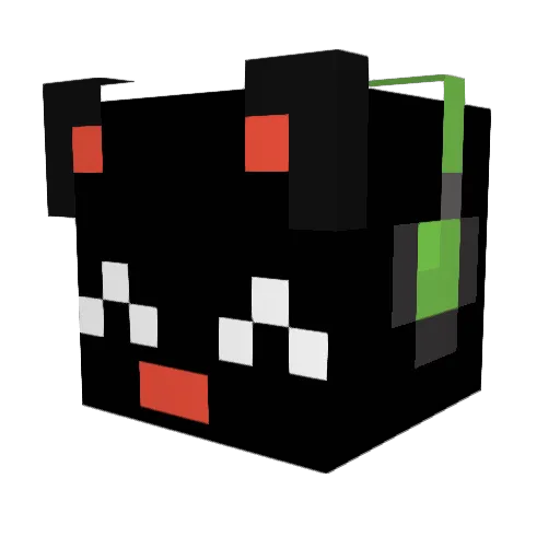Pharos Minecraft avatar head, 3D render