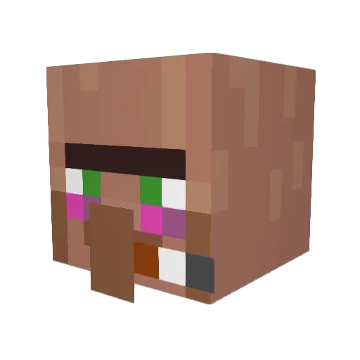 PhasePP Minecraft avatar head, 3D render