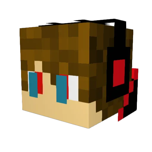 Phaserx1 Minecraft avatar head, 3D render