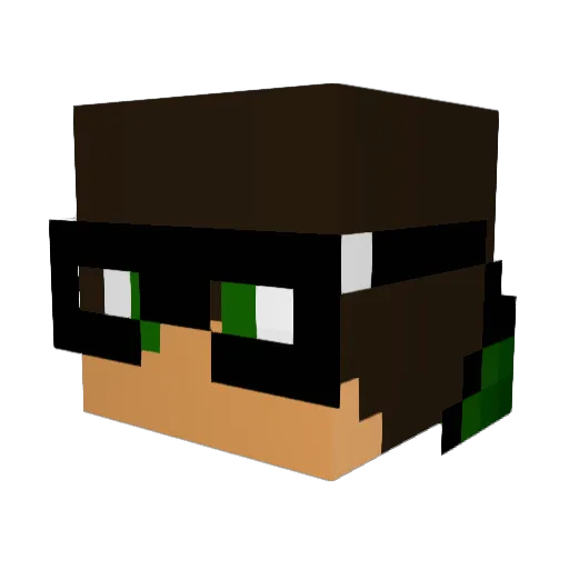 Phasy9 Minecraft avatar head, 3D render