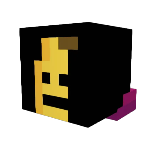 PhatBananaKid Minecraft avatar head, 3D render