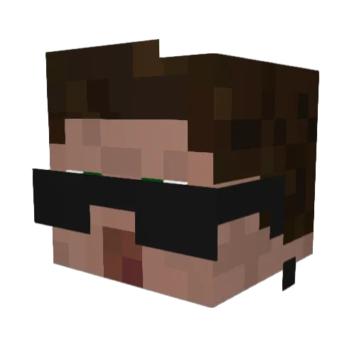 PhatDot Minecraft avatar head, 3D render