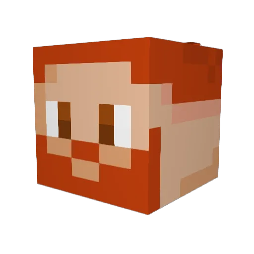 PhatRanga Minecraft avatar head, 3D render