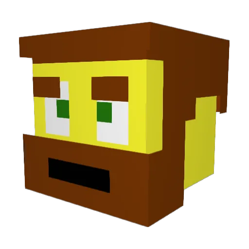 Phat_Bake Minecraft avatar head, 3D render