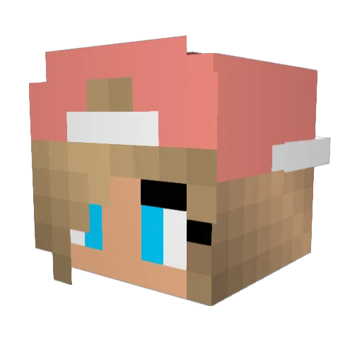 Phatass1 Minecraft avatar head, 3D render