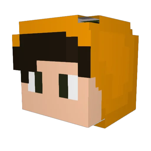Phatdrop Minecraft avatar head, 3D render