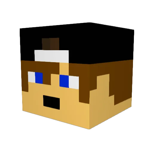 Phatneek03 Minecraft avatar head, 3D render