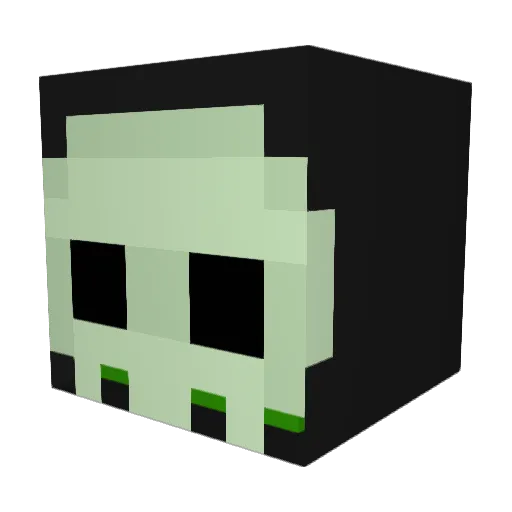 Phatora Minecraft avatar head, 3D render