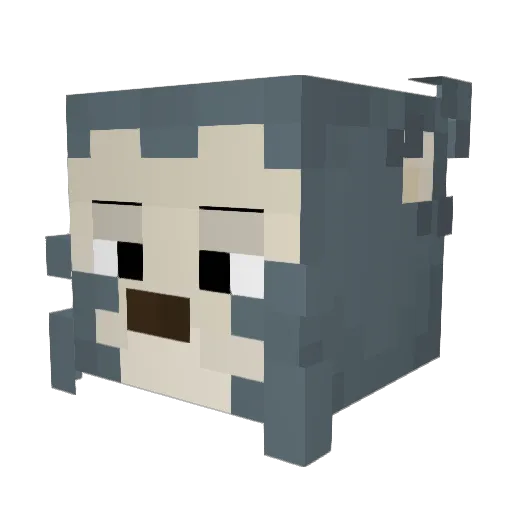 Phaubia Minecraft avatar head, 3D render