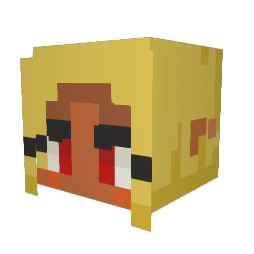 Phawnie Minecraft avatar head, 3D render