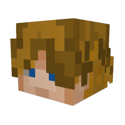 Phax_1 Minecraft avatar head, 3D render
