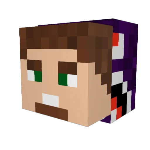 Phazarr Minecraft avatar head, 3D render