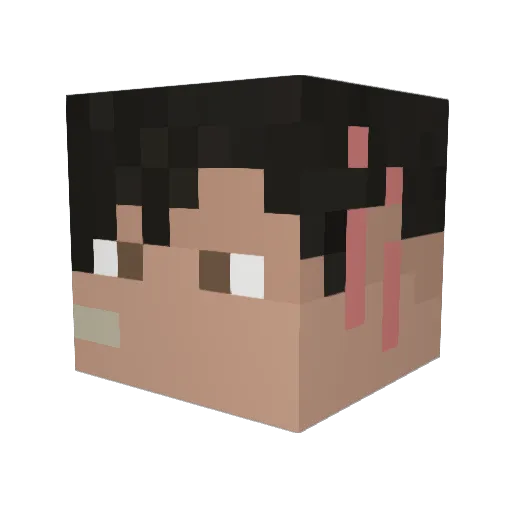PhazonsMine Minecraft avatar head, 3D render