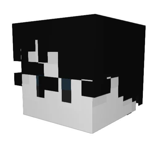 Phe1 Minecraft avatar head, 3D render