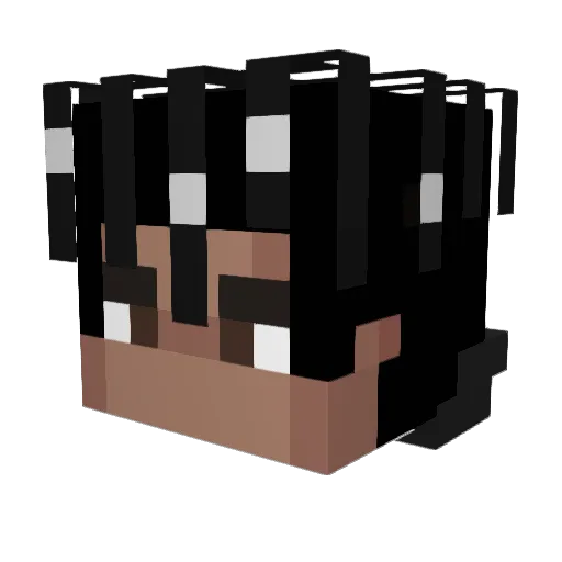 Pheanx Minecraft avatar head, 3D render