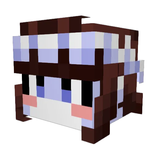 Phear__AI Minecraft avatar head, 3D render