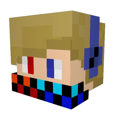 Pheice Minecraft avatar head, 3D render