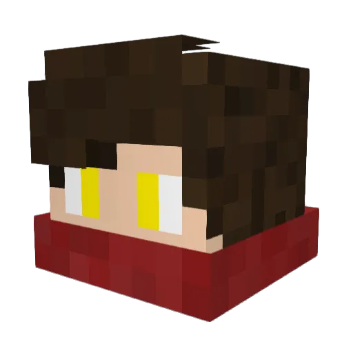 Pheizer Minecraft avatar head, 3D render
