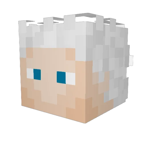 Phelfar Minecraft avatar head, 3D render