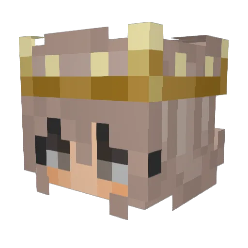 Phellis Minecraft avatar head, 3D render