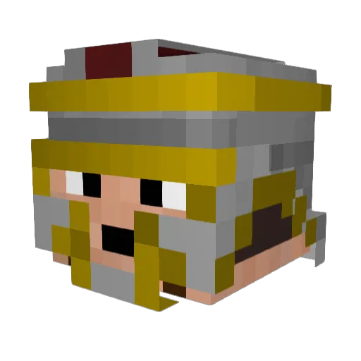 Phelromi Minecraft avatar head, 3D render
