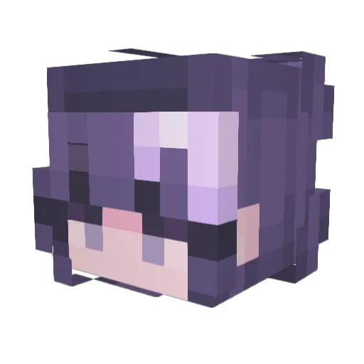 Phemo Minecraft avatar head, 3D render