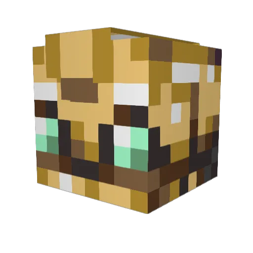 Phenanthroline Minecraft avatar head, 3D render