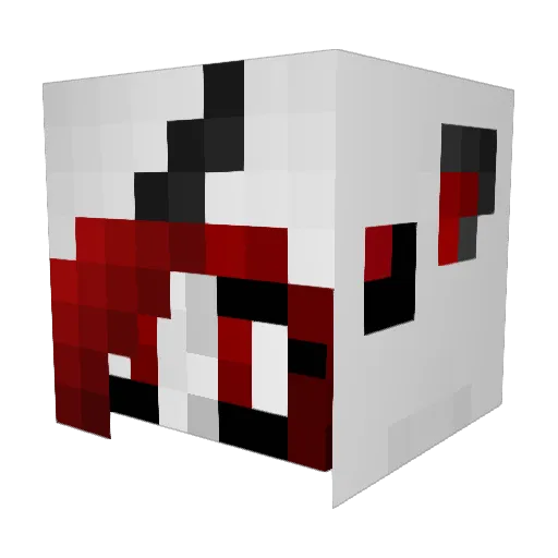 Phenixisdead Minecraft avatar head, 3D render