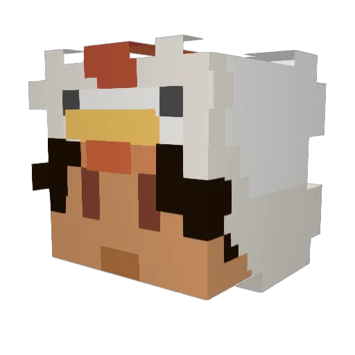 PhenomIsMe Minecraft avatar head, 3D render