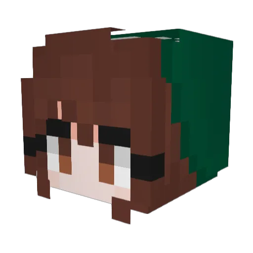 Phenomer Minecraft avatar head, 3D render