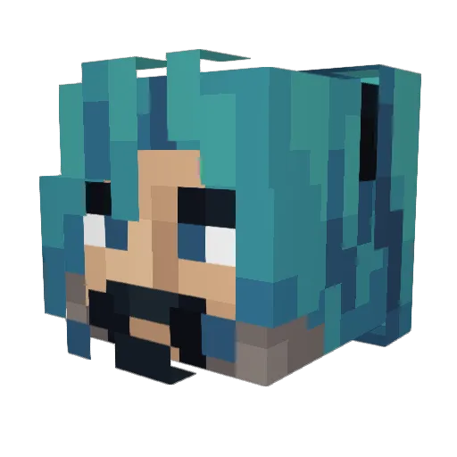 PhenomiD Minecraft avatar head, 3D render