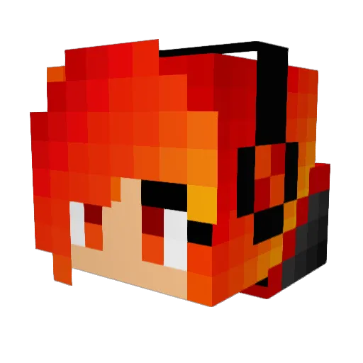 PheonixFire459 Minecraft avatar head, 3D render