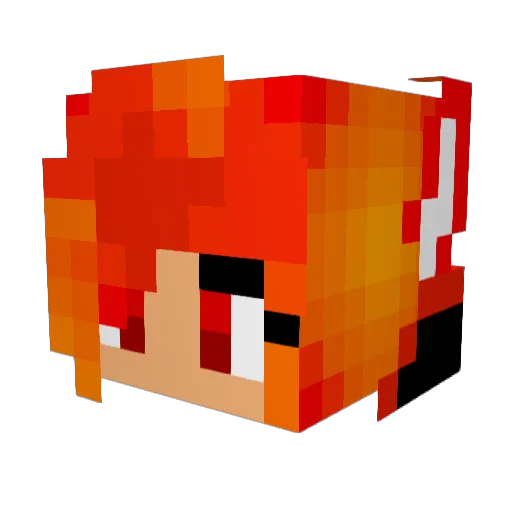Pheonixgamermc Minecraft avatar head, 3D render
