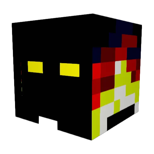 Pheonixphox Minecraft avatar head, 3D render