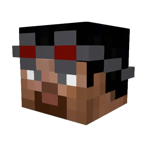 Pheonixspike Minecraft avatar head, 3D render