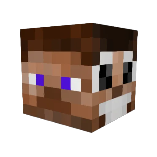 Pherass Minecraft avatar head, 3D render