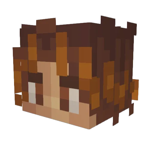 Pherenoia Minecraft avatar head, 3D render