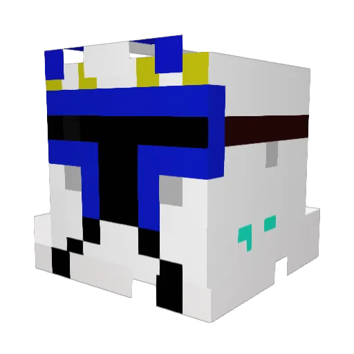 Pherkster Minecraft avatar head, 3D render