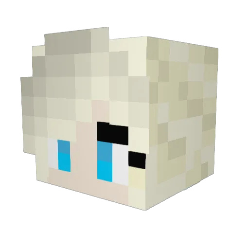 Pherros Minecraft avatar head, 3D render
